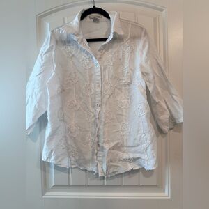 Edward White Embroidered Women's Linen Blouse